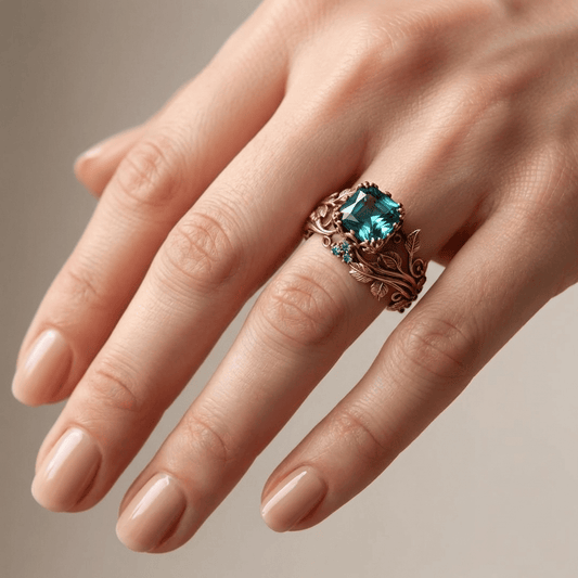 ANILLO BOSQUE ENCANTADO DE ORO ROSA