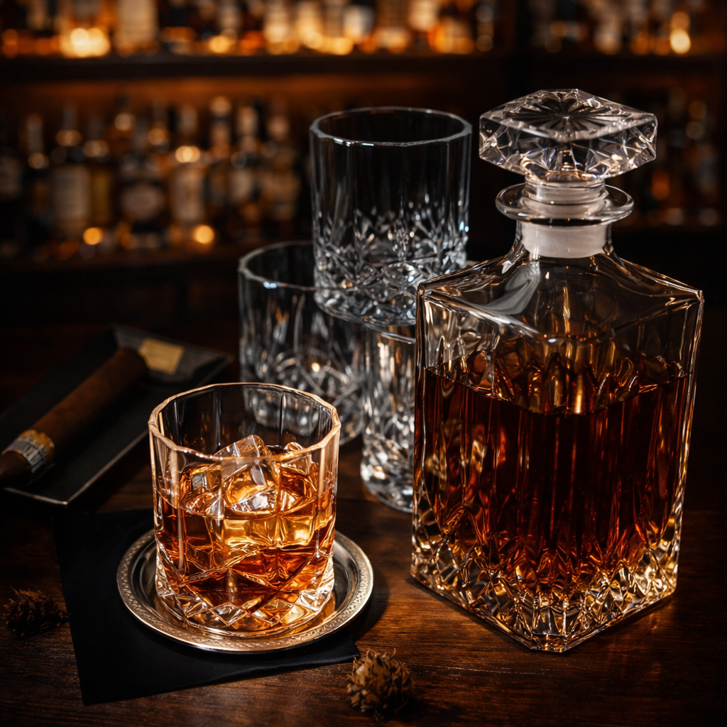 Juego de whisky: Colección de botella y vasos