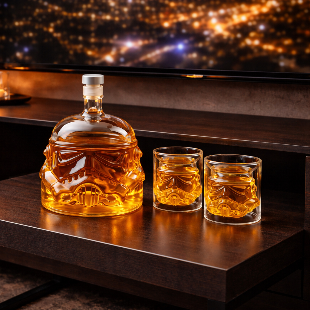Juego de whisky: Colección de botellas y vasos