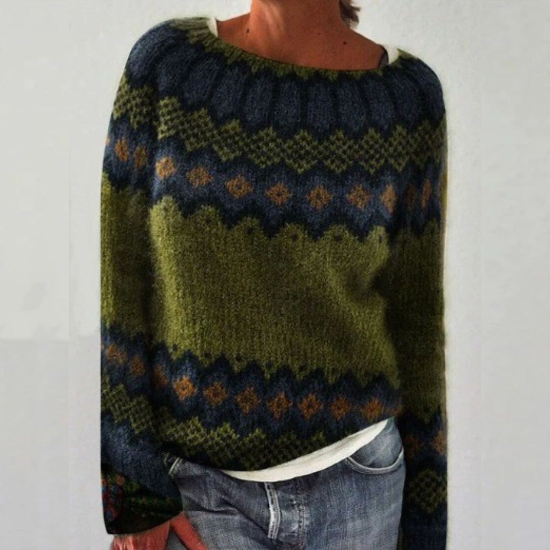 Willow - Chaleco De Punto Retro Escandinavo