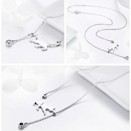 Cute Cat Chain Pendant Necklace