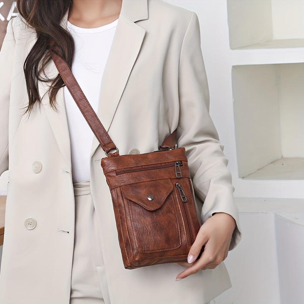 Celeste | Bolso bandolera de cuero