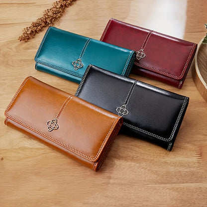 Evelina | Cartera larga de cuero
