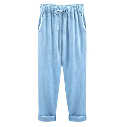 LUISA | Zomerse linnen-katoenen broek voor dames