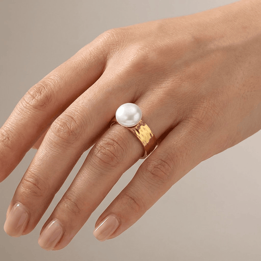 ANILLO VINTAGE DE ORO Y PERLAS