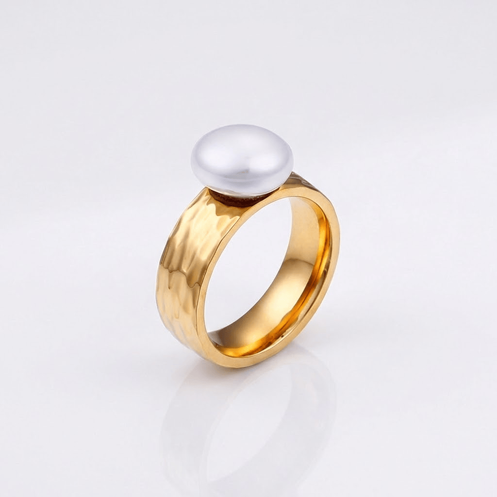 ANILLO VINTAGE DE ORO Y PERLAS