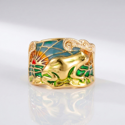 ANILLO ORNAMENTADO ATEMPORAL DE ORO ROSA