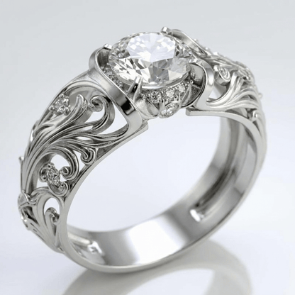 ANILLO DE PLATA DE ELEGANCIA VINTAGE