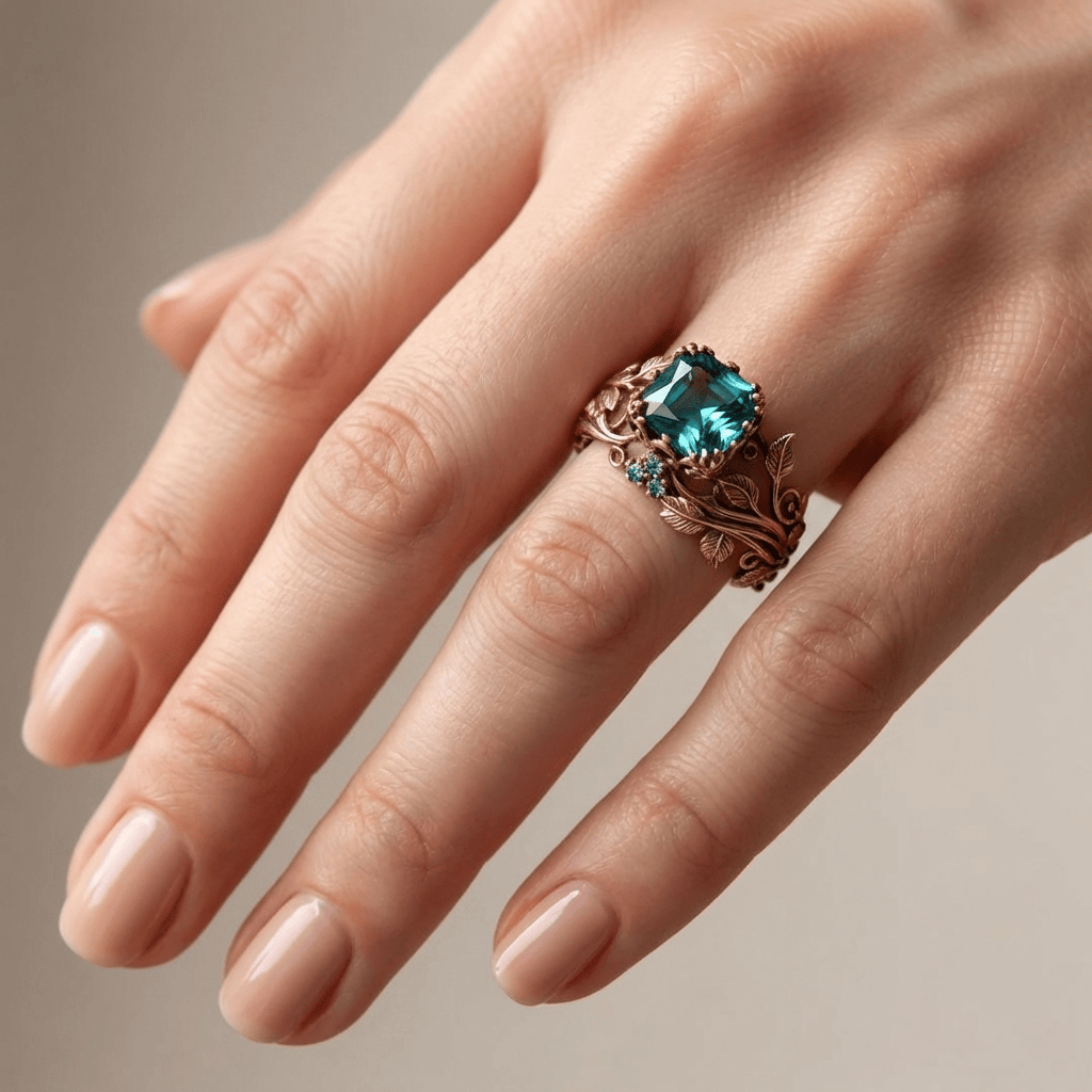 ANILLO BOSQUE ENCANTADO DE ORO ROSA