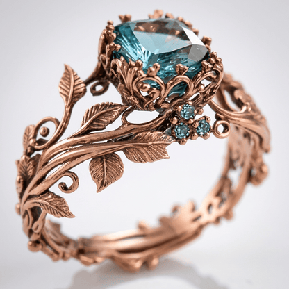 ANILLO BOSQUE ENCANTADO DE ORO ROSA