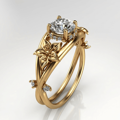 ANILLO BLOOMING GRACE DE ORO Y CIRCONITA