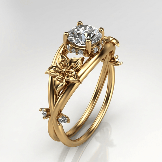 ANILLO BLOOMING GRACE DE ORO Y CIRCONITA
