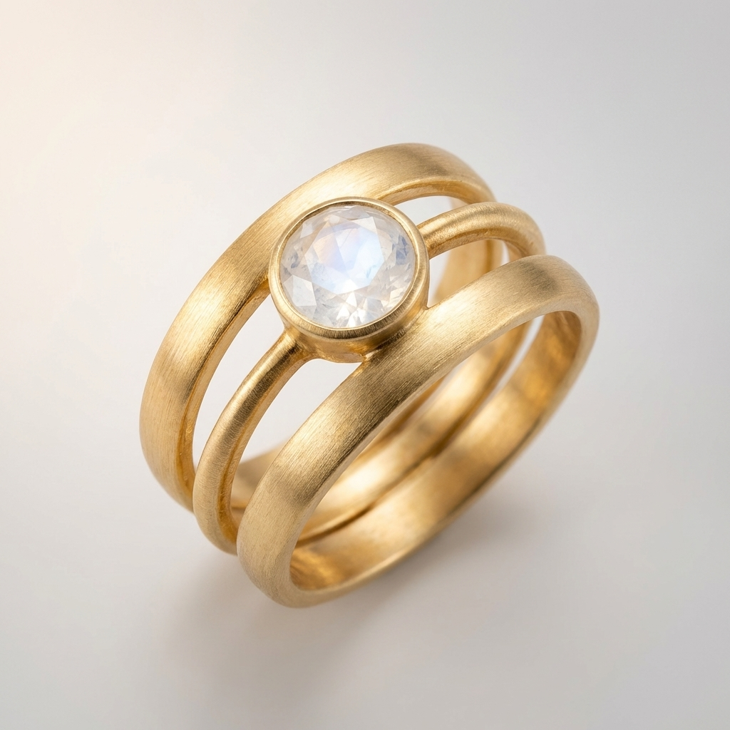 ANILLO DE ORO CON PIEDRA LUNAR