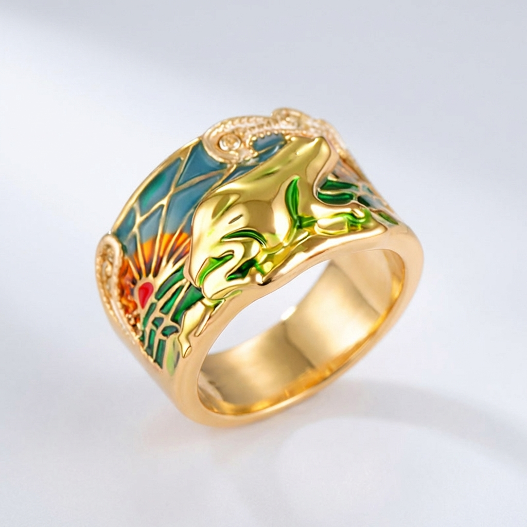ANILLO ORNAMENTADO ATEMPORAL DE ORO ROSA