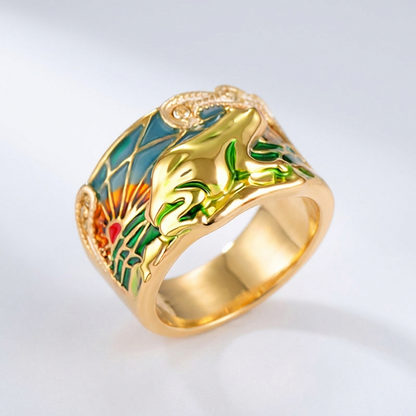 ANILLO ORNAMENTADO ATEMPORAL DE ORO ROSA