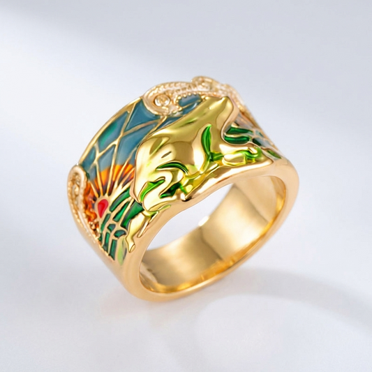 ANILLO ORNAMENTADO ATEMPORAL DE ORO ROSA