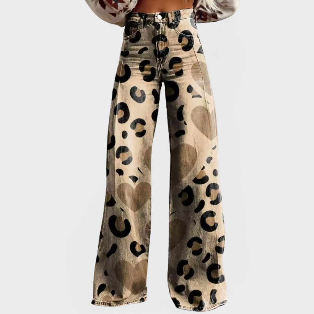 Pantalones de mezclilla acampanados psicodélicos