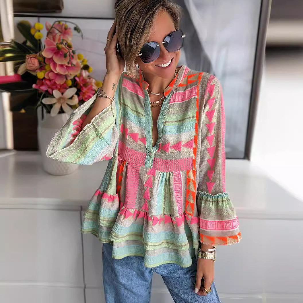 Sirenia - Boho Printed Top