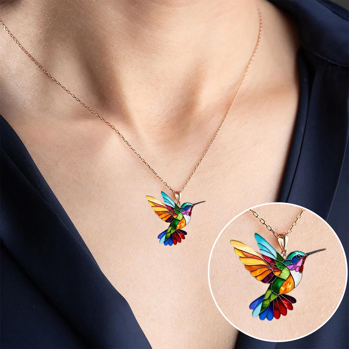 SET Precioso Collar de Colibrí Con Pendientes de Regalo – Oferta por tiempo limitado
