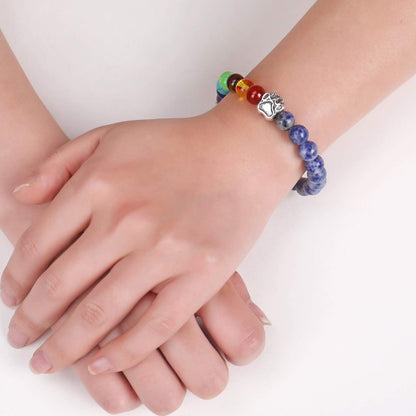 Pulsera conmemorativa Puente Arcoíris – Regalo de cuentas de 7 chakras para recordar a una mascota que ha perdido