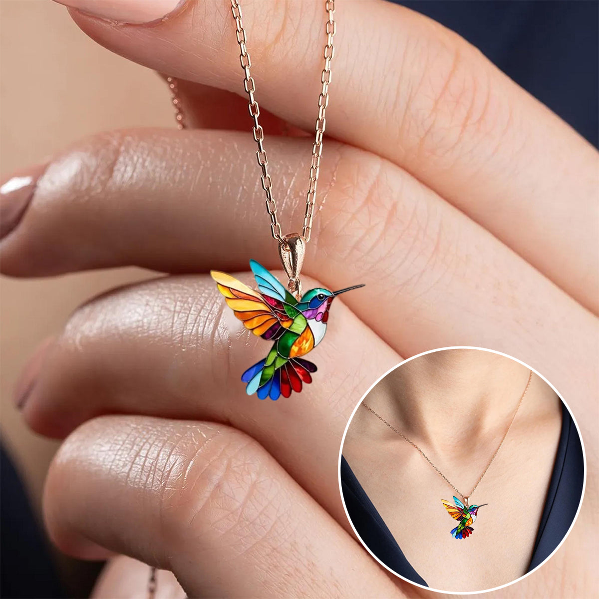 SET Precioso Collar de Colibrí Con Pendientes de Regalo – Oferta por tiempo limitado