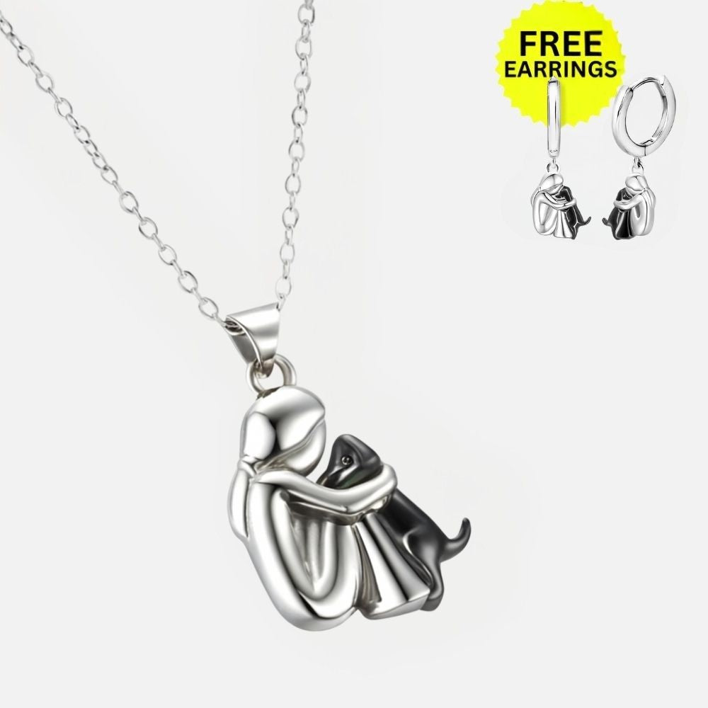 SET Collar Abrazo con tu mascota con pendientes de regalo – Oferta por tiempo limitado