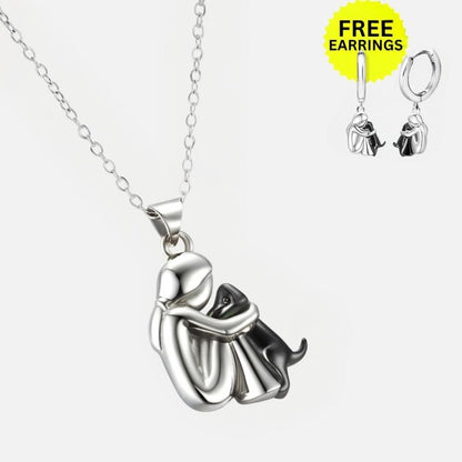 SET Collar Abrazo con tu mascota con pendientes de regalo – Oferta por tiempo limitado