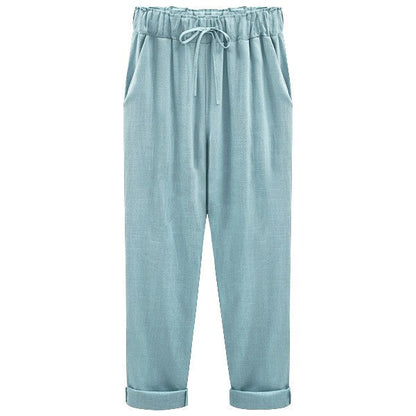 LUISA | Zomerse linnen-katoenen broek voor dames
