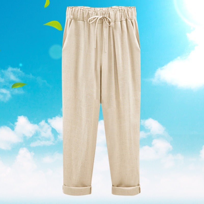 LUISA | Zomerse linnen-katoenen broek voor dames