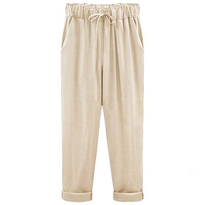 LUISA | Zomerse linnen-katoenen broek voor dames