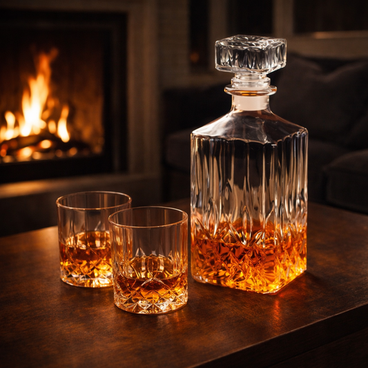Juego de whisky: Colección de botella y vasos