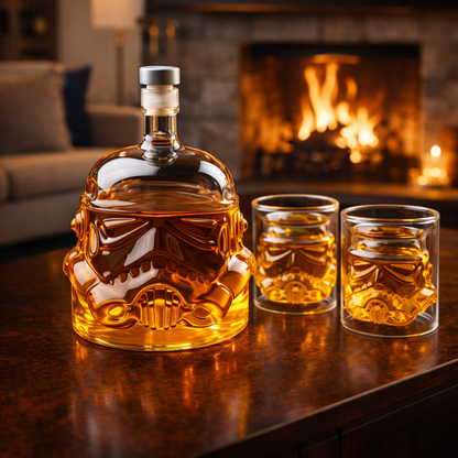 Juego de whisky: Colección de botellas y vasos