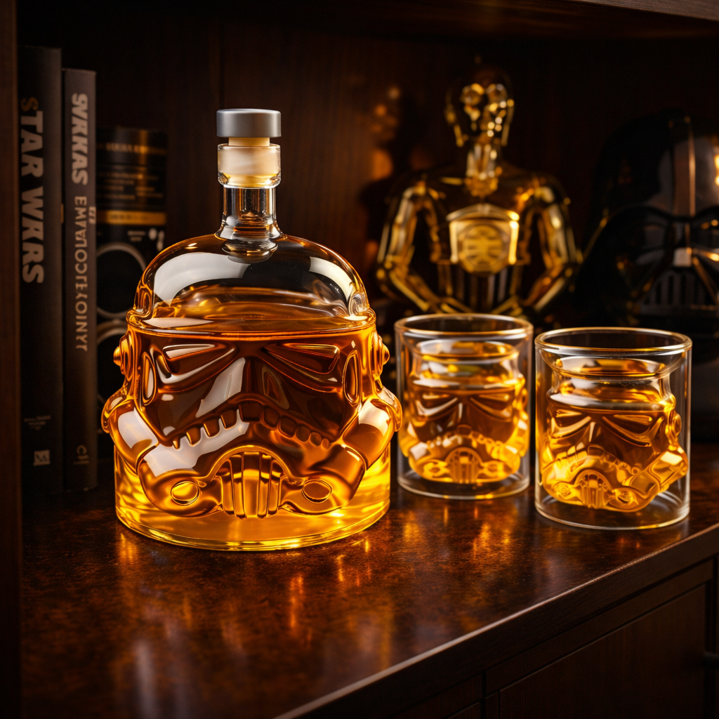 Juego de whisky: Colección de botellas y vasos