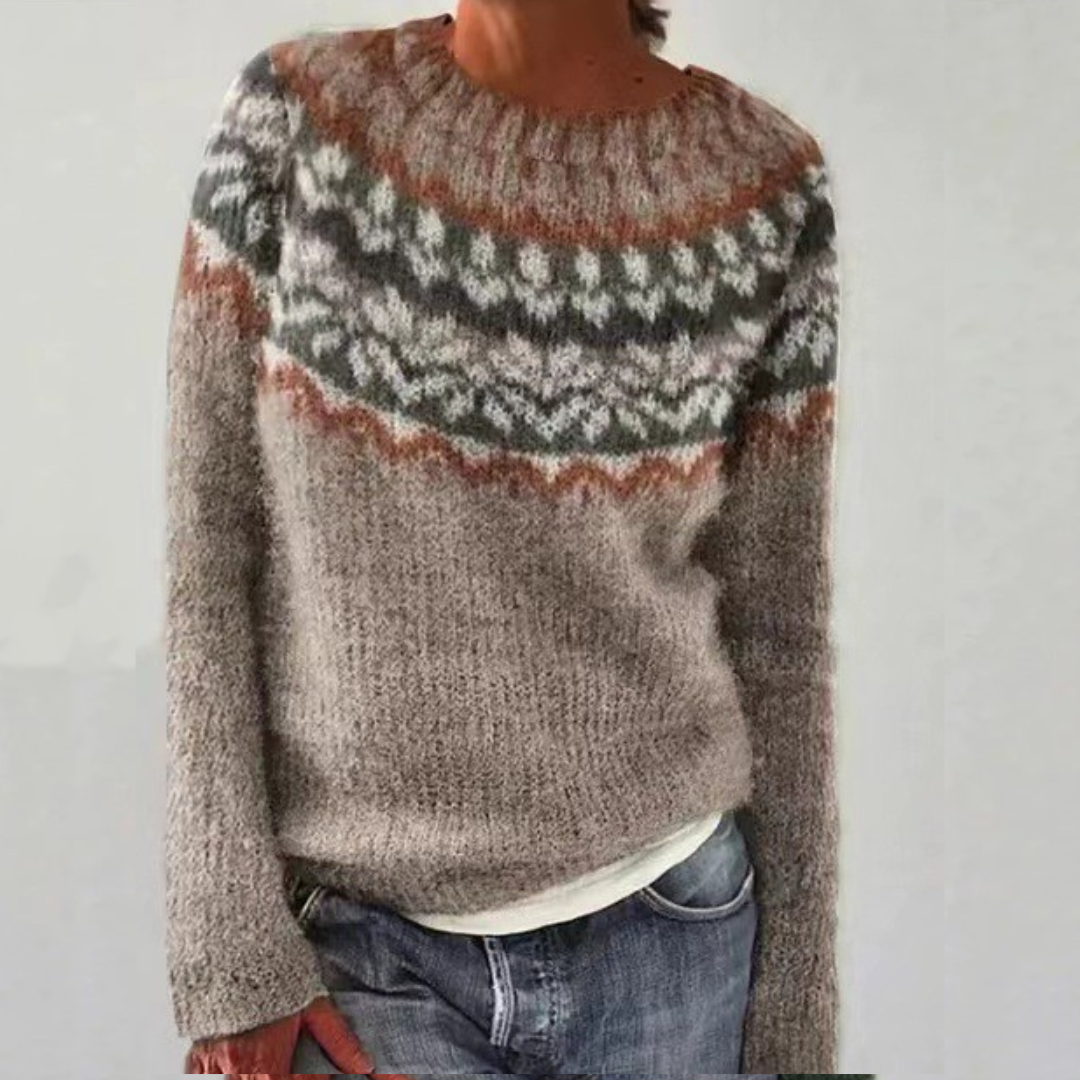 Debbie - Chaleco De Punto Escandinavo Retro