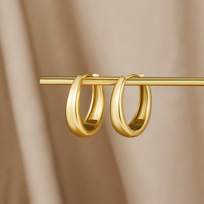 Aretes de aro dorados Valentina