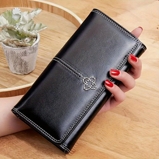 Evelina | Cartera larga de cuero