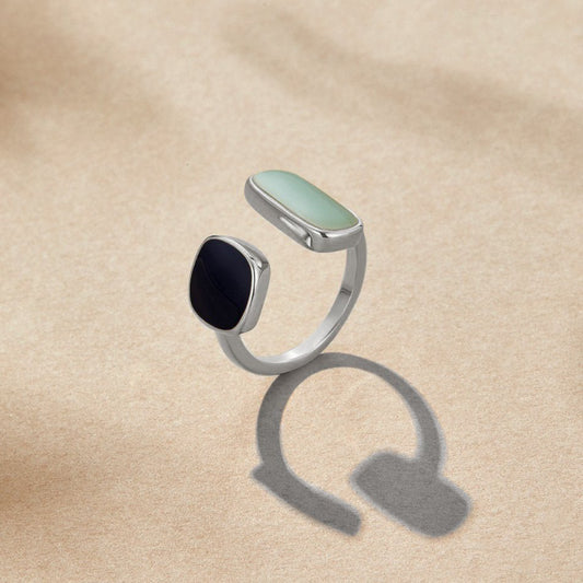Anillo de plata con aguamarina