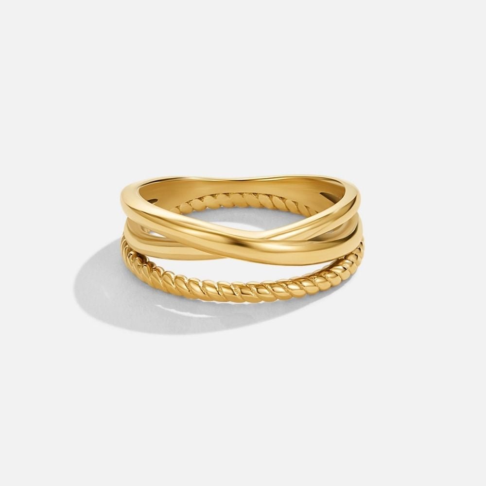 Anillo Ara Cruzada Retorcida