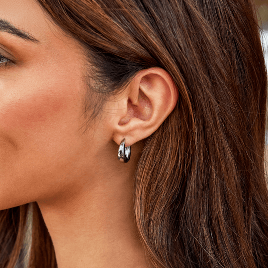 Aretes de aro Audrey Silver