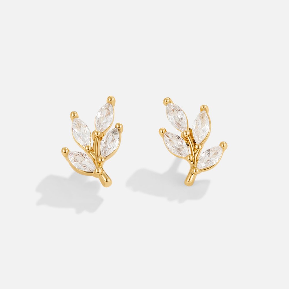 Pendientes de hoja de cristal