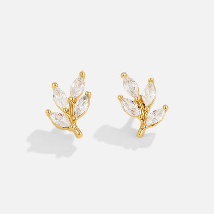 Pendientes de hoja de cristal