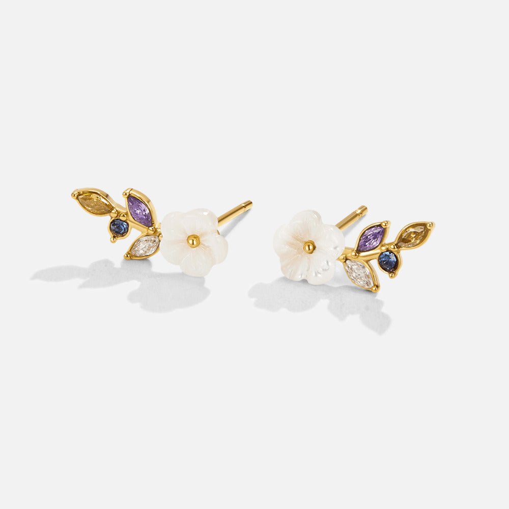 Pendientes Crystal White Blossom