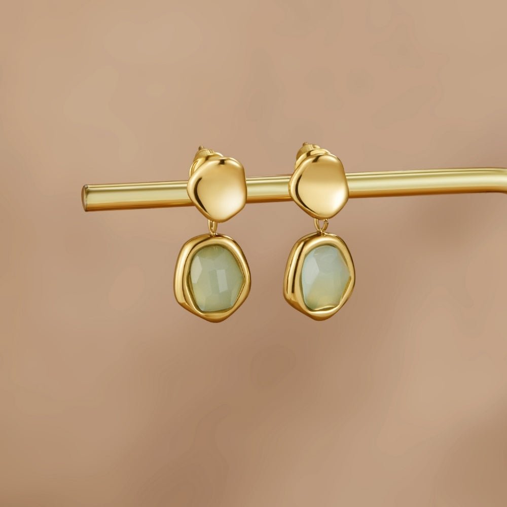 Pendientes de aguamarina y oro