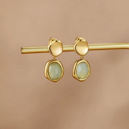 Pendientes de aguamarina y oro