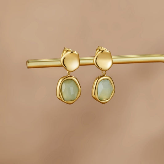 Pendientes de aguamarina y oro