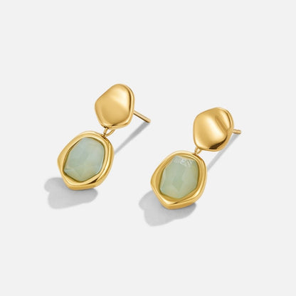 Pendientes de aguamarina y oro