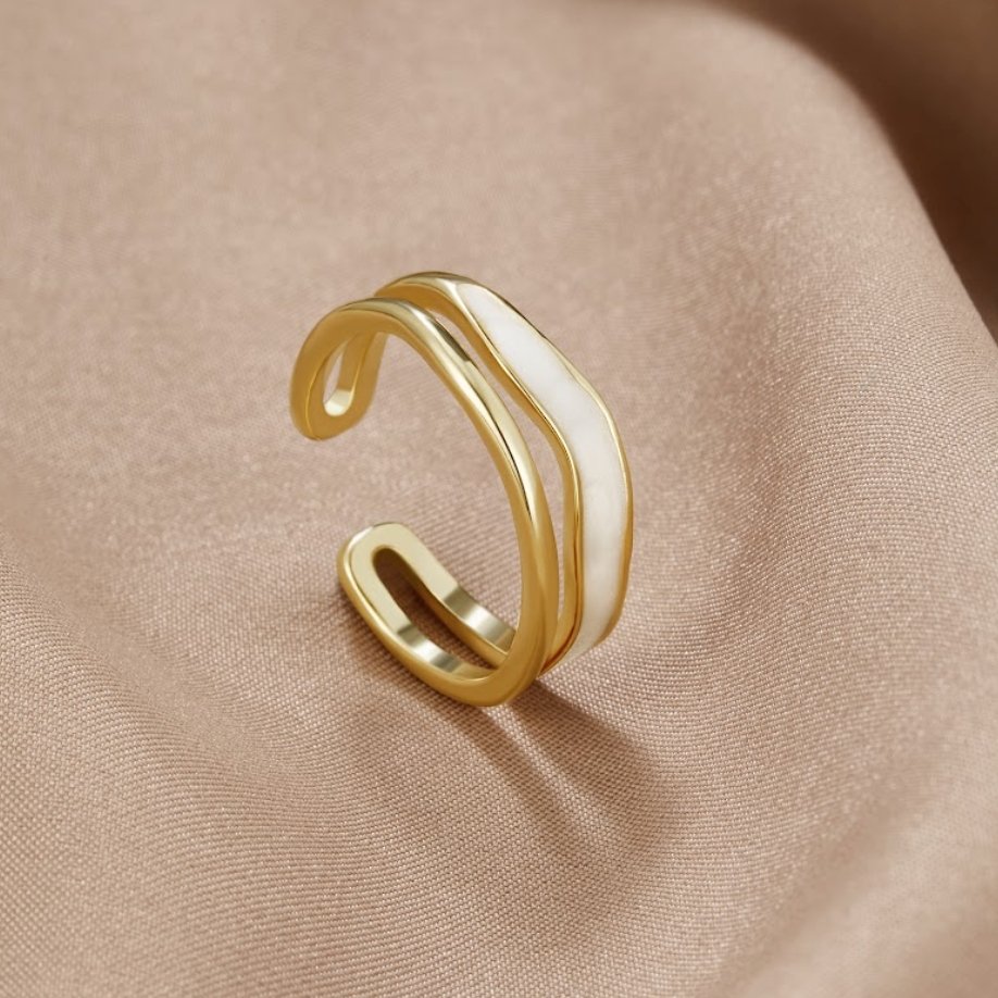 Anillo Sahara Gold en capas