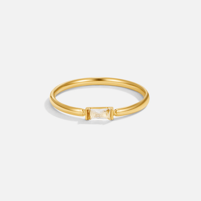 Anillo de cristal Leonore Baguette