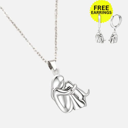 SET Collar Abrazo con tu mascota con pendientes de regalo – Oferta por tiempo limitado