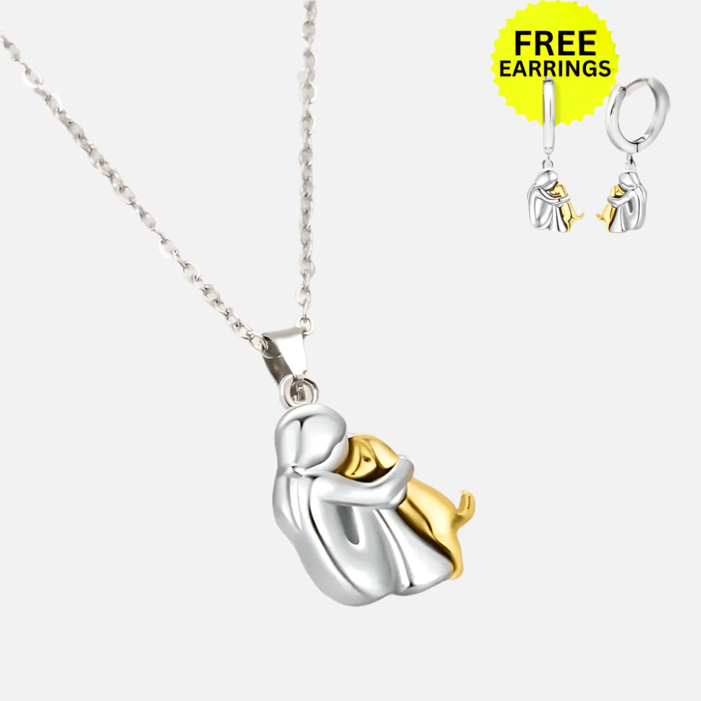 SET Collar Abrazo con tu mascota con pendientes de regalo – Oferta por tiempo limitado